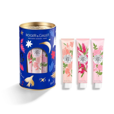 Roger & Gallet Coffret 3 Cremes Mãos Fleur De Figuier, Gingembre Rouge e Rose | Farmácia d'Arrábida