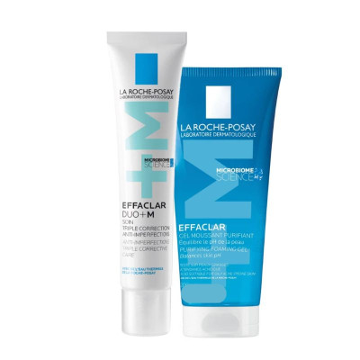 La Roche-Posay Effaclar Duo (+M) 40ml +Gel Moussant 50ml | Farmácia d'Arrábida