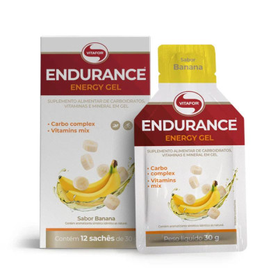 Vitafor Endurance Energy Gel Sabor Banana 30g x 1 saqueta | Farmácia d'Arrábida