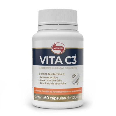 Vitafor Vita C3 1000mg x 60 cápsulas | Farmácia d'Arrábida