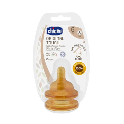 Chicco Original Touch Tetinas Látex Fluxo Papa 6M+ | Farmácia d'Arrábida