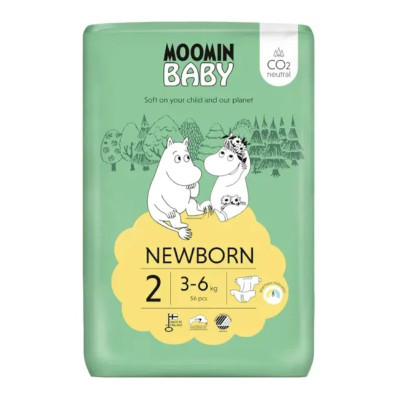 Moomin Baby Fraldas T2 3-6Kg x56 | Farmácia d'Arrábida