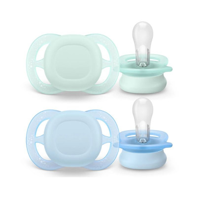 Philips Avent Ultra Start Chupeta Menta/Azul 0-2m x2 | Farmácia d'Arrábida