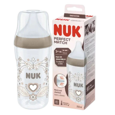 Nuk Perfect Match Biberão Silicone +3M 260ml | Farmácia d'Arrábida