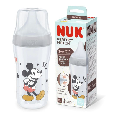 Nuk Perfect Match Biberão Mickey Silicone +3M 260ml | Farmácia d'Arrábida