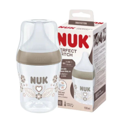 Nuk Perfect Match Biberão Silicone Bege +0M 150ml | Farmácia d'Arrábida