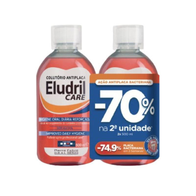 Eludril Care Colutório 2x500ml -70% Desconto 2ªUnidade | Farmácia d'Arrábida