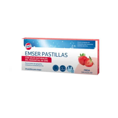 Emser Pastilhas sem Açúcar Morango x30 | Farmácia d'Arrábida