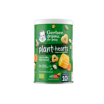 Gerber Organic NutriPuffs Milho, Feijão e Cenoura +10M 35g | Farmácia d'Arrábida