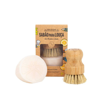 Castelbel Sardinha Coffret Sabão para Louça & Escova de Bambu | Farmácia d'Arrábida