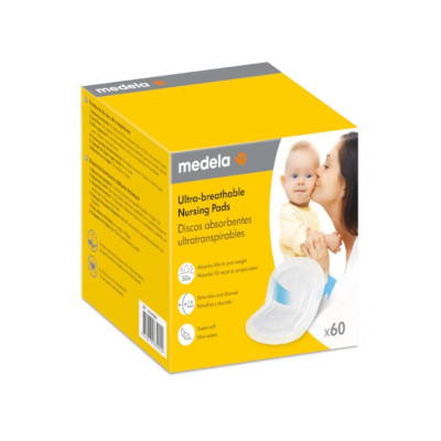 Medela Ultra-Breathable Discos Protetores Mamilos Respiráveis x60 | Farmácia d'Arrábida