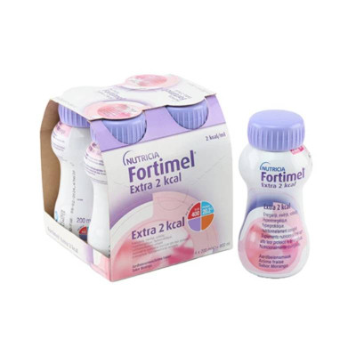 Fortimel Extra 2 kcal Solução Morango 4x200ml | Farmácia d'Arrábida