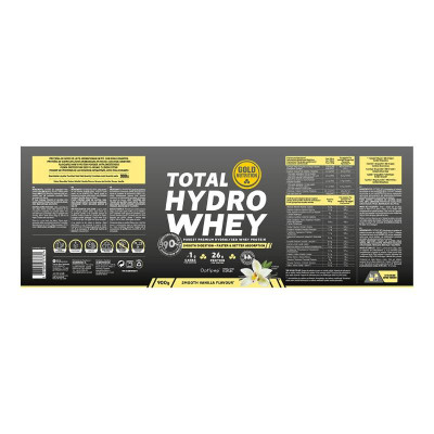 Gold Nutrition Total Hydro Whey Baunilha 900g | Farmácia d'Arrábida