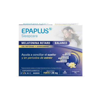 Epaplus Sleepcare Melatonina Retard Balance Comprimidos x60 | Farmácia d'Arrábida