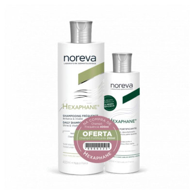 Noreva Hexaphane Champô Frequência 400ml Oferta Champô Fortificante 250ml | Farmácia d'Arrábida