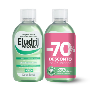 Eludril Protect Colutório 2x500ml -70% 2a Unidade | Farmácia d'Arrábida