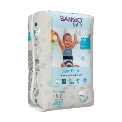 Bambo Nature Fraldas de Banho (+12 kg) 12 Unidades | Farmácia d'Arrábida